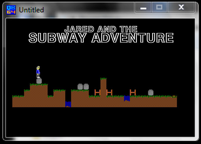 Extreme Subway adventure video game!  Help Jared jump over swamps, climb over boulders, and carry blocks.  Jared must obtain the subway sandwich!